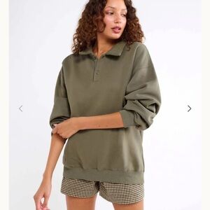 Rumored airport sweatshirt Olive Green Pullover Sweatshirt - Women's Top